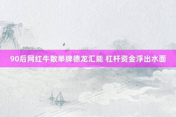 90后网红牛散举牌德龙汇能 杠杆资金浮出水面