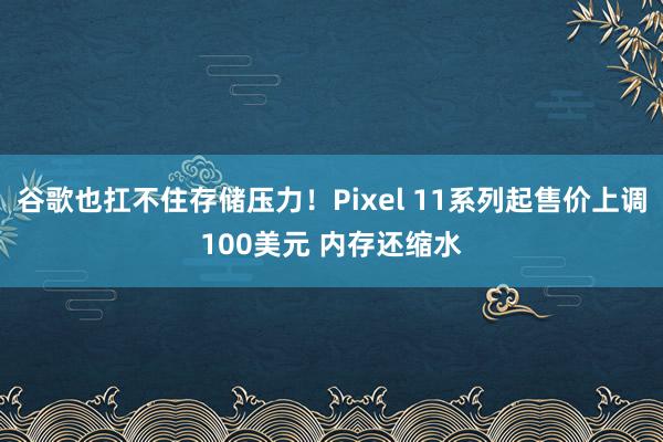 谷歌也扛不住存储压力！Pixel 11系列起售价上调100美元 内存还缩水