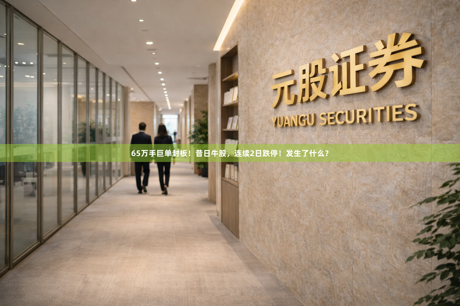 65万手巨单封板！昔日牛股，连续2日跌停！发生了什么？