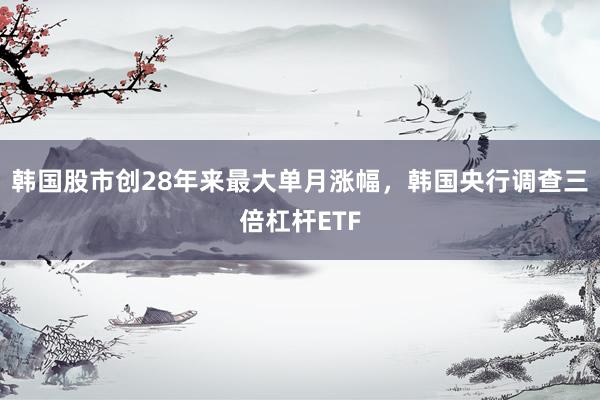 韩国股市创28年来最大单月涨幅，韩国央行调查三倍杠杆ETF