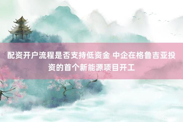 配资开户流程是否支持低资金 中企在格鲁吉亚投资的首个新能源项目开工