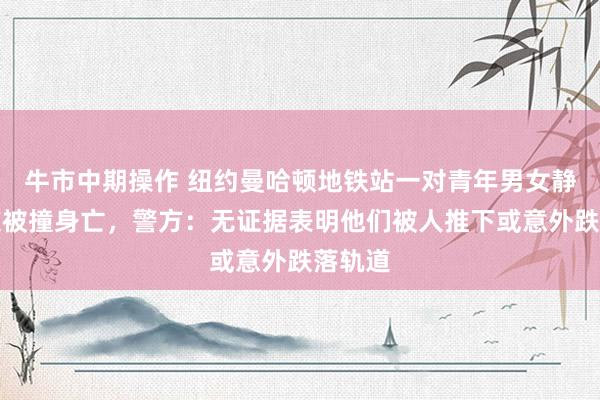 牛市中期操作 纽约曼哈顿地铁站一对青年男女静坐轨道被撞身亡，警方：无证据表明他们被人推下或意外跌落轨道