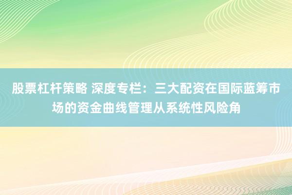 股票杠杆策略 深度专栏：三大配资在国际蓝筹市场的资金曲线管理从系统性风险角